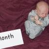 At his one month birthday