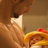 After his bath with his Daddy