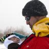 Mark and Gabe enjoy the snow