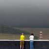 Atmospheric science students watch the storms