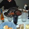 The tasty smoked turkey