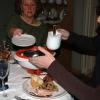 Enjoying dinner together