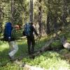First bit of hiking - stream crossing!