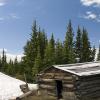 A miner's cabin sits deep in the Snowy mountains