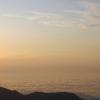 Looking out over a sea of clouds