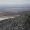 Looking down on Horsetooth Reservoir and Fort Collins