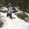 Where we turned around below Browns Lake - too much snow