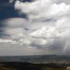 Stormy skies over the mountains