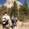 Heading up the trail to the summit!