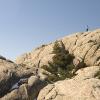 Hiker walking the ridge