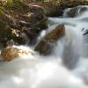 Waterfalls filled with spring snow melt