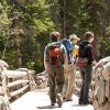 Kyle, Mark, Gabe and Briana hiking to Ouzel Falls