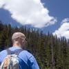 Mark heads out on our hike