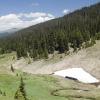 The little river swirls through the valley