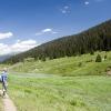 Mark hiking the Poudre River trail