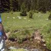 Mark gets ready to hop over a side-creek
