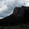 Stormy skies over Sundance Buttress
