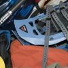 A big pile of gear ready to go out the door