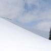 Smooth, white, snowy mountains
