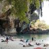 Phra Nang caves and swimmers on a hot afternoon