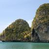 Islands of limestone in the sea