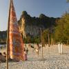 Flags on Railay West at sunset