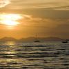 Waves at sunset