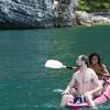 Too paddles Mark back to the boat