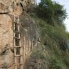 An interesting old ladder is the end of the approach for half of the routes on the Thaiwand Wall