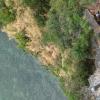 Looking down at Mark, and the reef far below