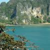 Looking into the beautiful water from the base of the Thaiwand