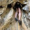 Most people climb the outside of this hole