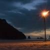 Enjoying the evening on the beach of a deserted island