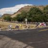 A long line of riders