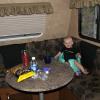 Gabe hanging out in the camper