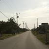 Looking down the beach road in the evening