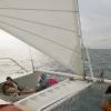 Passengers are tired and chilly on the sail home