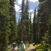 Mom and Dad hiking in the Indian Peaks