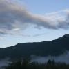 Fog and mountains in the morning