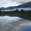Morning mist and reflections