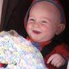 This baby loves being outside!