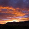 Sunset as we drive into Moab