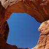 Looking out through Double Arch